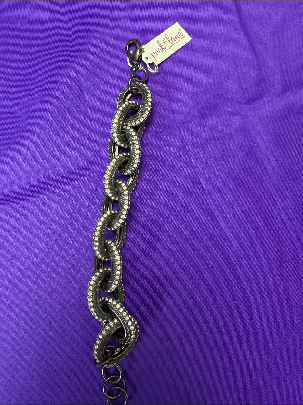 Park Lane In the Loop Crystal Hematite Bracelet NWT Retired $220